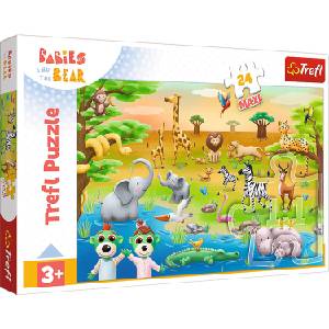 Trefl Пъзел Trefl от 24 макси части - Сафари бебета (14373) - baby