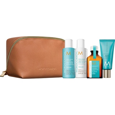 Moroccanoil Volume Moroccanoil Extra Volume Shampoo 70 ml šampón pre objem 70 ml + Moroccanoil Extra Volume Conditioner 70 ml objemový kondicionér pre jemné vlasy bez objemu 70 ml + Moroccanoil Treatm