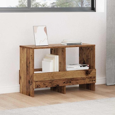 vidaXL Етажерка за списания Старо дърво 68, 5 x 30 x 45 см (890990)