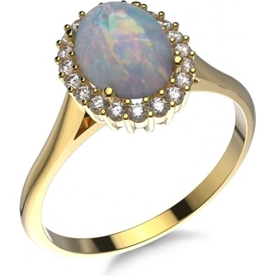Couple prsten Ophelia s opály a zirkony žluté zlato 585 52 1 0510.0Z00.0.52.161
