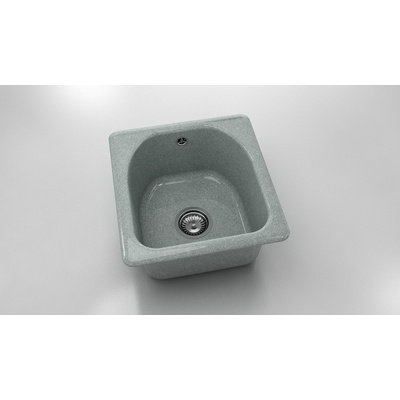 FAT Кръгла мивка Classic 217, Granicite, 259 Platina, с включен сифон