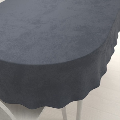 Biante Veľký zamatový oválny obrus Velvet Premium SVP-004 Antracitovo sivý 180x240cm