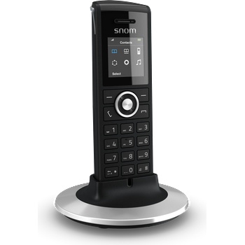 Snom Безжичен DECT телефон Snom M325, включва едноклетъчна базова станция M300, LCD дисплей, 20 линии, вътрешен/външен обхват 300/50м, черен (00003955)