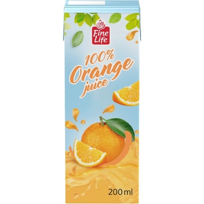 Fine Life pomeranč 100% 27 x 200 ml