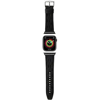 Karl Lagerfeld Каишка Karl Lagerfeld Saffiano Monogram за Apple Watch 38/40/41mm, черна (KXG0079617)