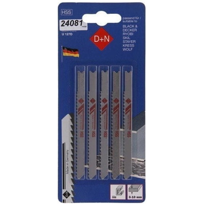 Levior Plátky do přímočaré pily HSS B&D 75/1mm 5ks 11030