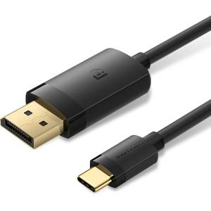 Vention USB-C - DisplayPort, (4K, черен), 1, 5 м, кабел
