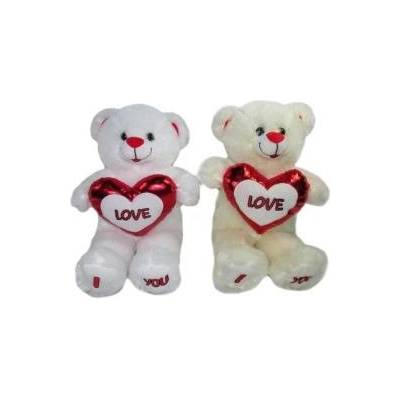 SUN-DAY Plush Teddy Bear with Love Heart 166623 SunDay mix price per piece