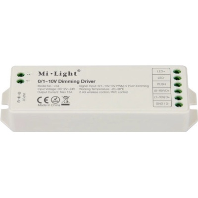 Řídící jednotka 0/1-10V Mi-Light LS4 pro jednobarevné LED pásky 12V-24V 12A