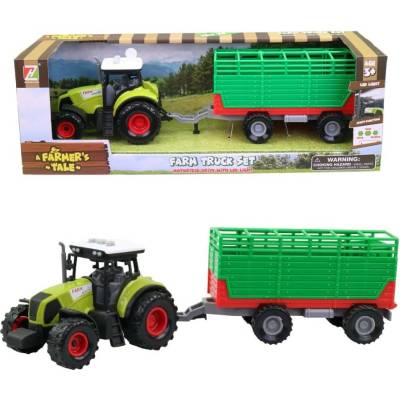 MaDe Traktor s přívěsem se zvukem a světlem