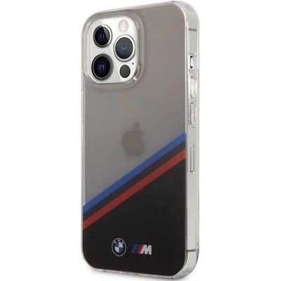 BMW M Tricolor Stripes Case - хибриден удароустойчив кейс за iPhone 13 Pro (прозрачен)