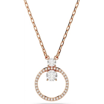 Swarovski Okouzlující bronzový náhrdelník s krystaly 5692266