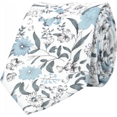 Bubibubi kravata Pastel Blue biela