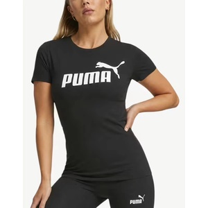 PUMA Ess Slim Logo Tee Black/White - magazinko