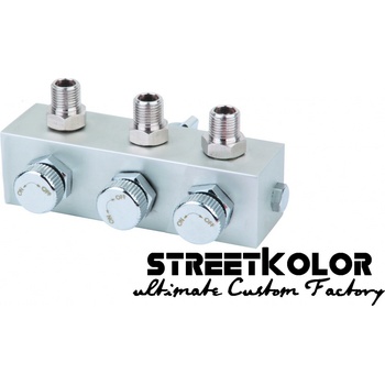 Aibrush rozbočovač s regulátorem 3x1/8" FENGDA BD-13-3