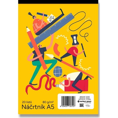 Papírny Brno Náčrtník A5 20 listů