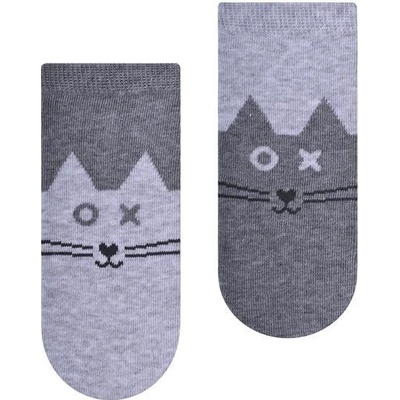 Detské členkové ponožky Two Cats šedá
