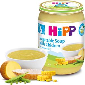 Hipp БИО Зеленчукова супа с пиле 4+ 190г