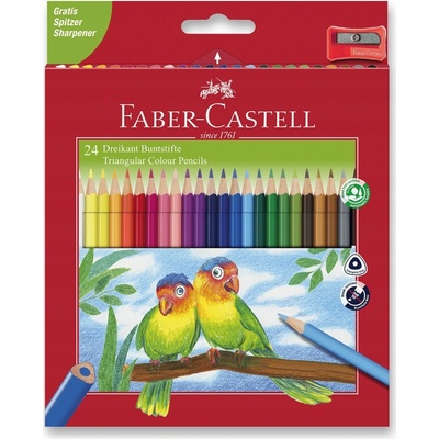 Faber Castell trojhranné pastelky120524 24 farieb + strúhadlo