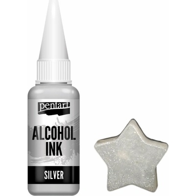 Pentart Alkoholový inkoust 20 ml STŘÍBRNÁ – Zboží Dáma