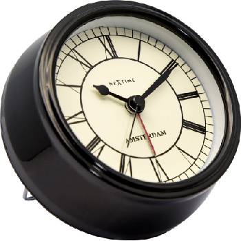 NeXtime Будилник Amsterdam smaлл черен (5199zw)
