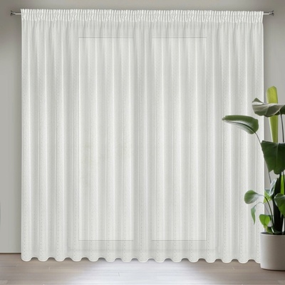 EUROFIRANY ZÁCLONA NA PÁSCE SIBEL 300X250 CM BÍLÁ