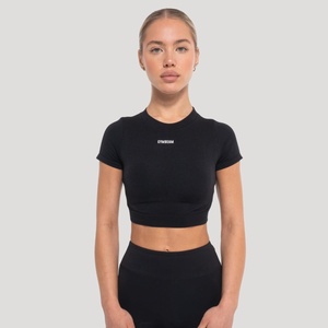 GymBeam Дамски кроп топ Flow Black L