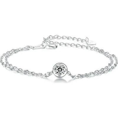 P&J Jewellery stříbrný moissanitový náramek Harmonia SMB2