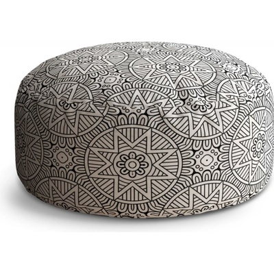 Sablio Taburet Circle Hvězdy mehendi: 40x50 cm
