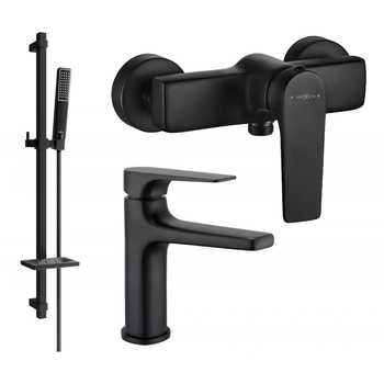 Mexen Lynx DQ72 душ комплект, черен - 745904DQ72-70 (745904DQ72-70)