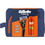 Gillette Fusion 5 - Самобръсначка + 2 резервни ножчета + Гел за бръснене 200 мл + Чантичка за пътуване