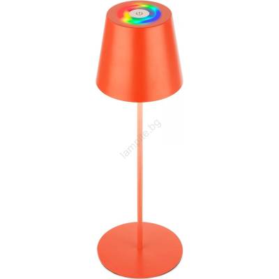 Briloner 7510012-LED RGB димируема настолна лампа CALIDA 2, 5W/5V IP44 1200mAh оранжева (BL2302)