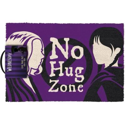 Pyramid International Wednesday No Hug Zone fialová 60x40 cm