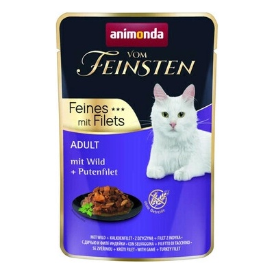 ANIMONDA Vom Feinsten Fines mit Filets Adult Srnčí a krůtí filé 85 g