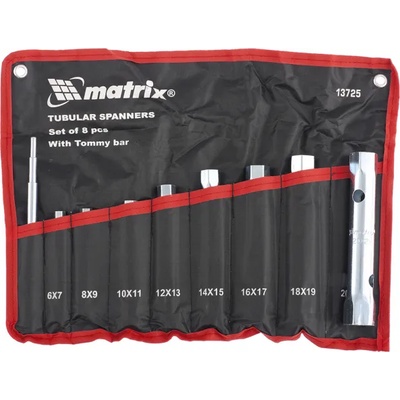 MTX Комплект ключове глухи, цилиндрични, 6-22 mm, 8 бр. , с върток MTX 137259