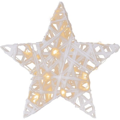Xmas MAXXIVA® 86212 Glitzer Stern 20 LED warm weiß Ø 30 cm Batterie Timer Weihnachts-Stern