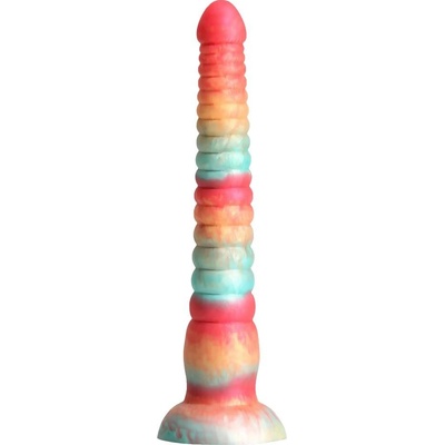 Ns Novelties Stacked 9 Inch Dildo Red Gold fantasy dildo