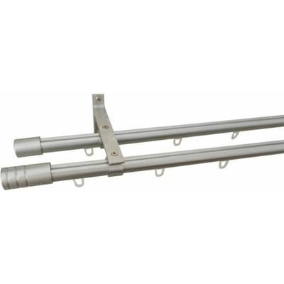 SP TREND Souprava záclonová dvojitá DELTA 19/240 cm, stříbrná