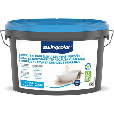 Swingcolor Barva do koupelny a kuchyně, bílá, 2,5 l