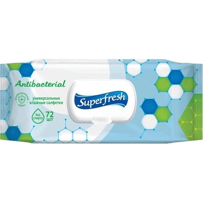 Alufix SuperFresh antibakteriální vlhčené ubrousky s klipem, 72 ks