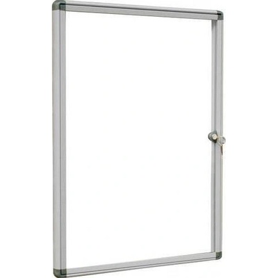 Manutan Magnetická vitrína Alcor Grey, jednokrídlová, 4 x A4