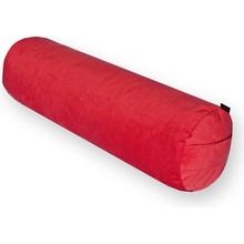 Gadeo jógový válec bolster na jógu Velvet červená polštář s pohankovými slupkami + potah 50x15