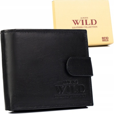 Always Wild peněženka z pravé kůže černá - muž