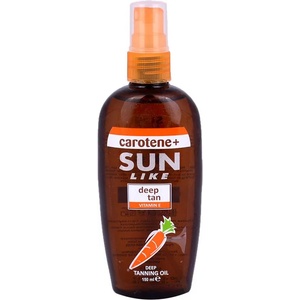 SUN LIKE слънцезащитно олио, Бърз тен, Помпа, spf 0, 150мл