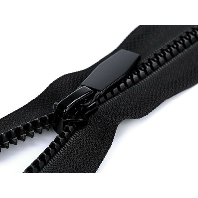 Kostěný zip No 5 délka 60 cm kulaté zoubky, s ozdobným jezdcem Varianta: 322 černá, Balení: 1 ks