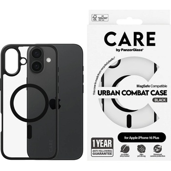 Panzer Калъф CARE - Flagship, iPhone 16 Plus, MagSafe, Black Frame (5715685004254)