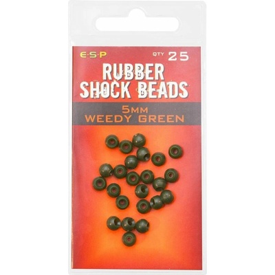 ESP Gumové Korálky Rubber Shock Beads Weedy Green 5 mm 25 ks