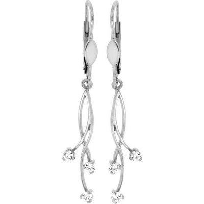 Zlatnictví U Kostela dámské zlaté náušnice se zirkony 082zb