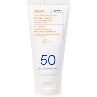KORRES Yoghurt Sunscreen слънцезащитен крем за лице с хидратиращ ефект SPF 30 50ml