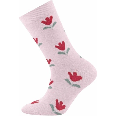 Dětské ponožky Ewers Socken Blumen hellrosa